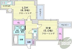 ラクラス札幌北7条  ｜ 北海道札幌市東区北七条東5丁目（賃貸マンション1LDK・6階・37.78㎡） その2