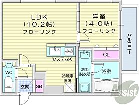 北海道札幌市豊平区美園七条1丁目（賃貸マンション1LDK・5階・34.58㎡） その2