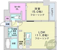 北海道札幌市中央区南六条西12丁目1301-3（賃貸マンション1LDK・10階・42.71㎡） その2