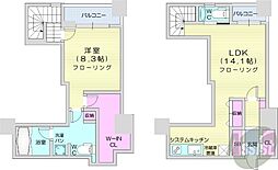 プライムメゾン大通公園 1LDKの間取図画像