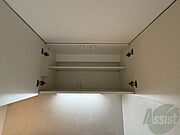 キッチン上の収納もたっぷり入るので、すっきり片付きます。