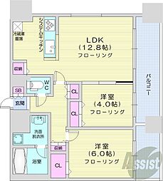 MJsquare KOTONI 2LDKの間取図画像