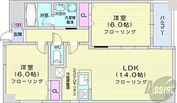 NOVACHATON 2LDKの間取図画像