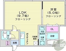 タカライーストプレイス 1LDKの間取図画像