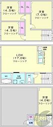 札幌市中央区宮の森二条3丁目アパート 3SLDKの間取図画像