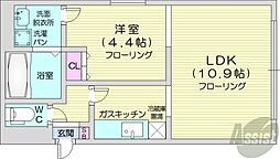 エスパスブラン 1LDKの間取図画像