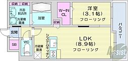 アルファスクエア北11東1 1LDKの間取図画像