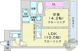 パークヒルズ中央25 1LDKの間取図画像