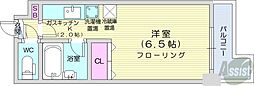 KWビル壱番館 1Kの間取図画像