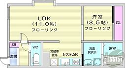 BLISS 1LDKの間取図画像