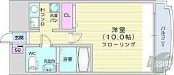 エステトーワ 1Kの間取図画像