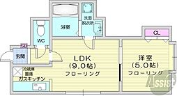 ラフィシア 1LDKの間取図画像