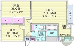 ファーストプレイス 2LDKの間取図画像