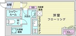 キャスティ・86 ワンルームの間取図画像