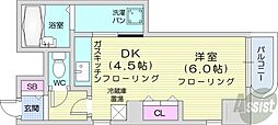 グリーンマンション熊谷 1DKの間取図画像