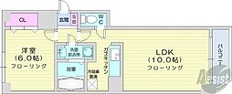 レジーナN20 1LDKの間取図画像