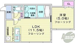 MTガーデンノース2 1LDKの間取図画像