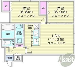ルーチェ 2LDKの間取図画像