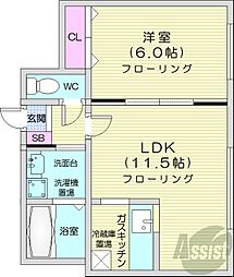 GRANDTETONN32 1LDKの間取図画像