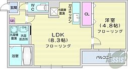 インフィニティN22E1 1LDKの間取図画像