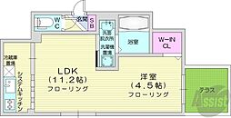シエルノース22 1LDKの間取図画像