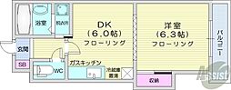 フィオーレセレスト 1DKの間取図画像