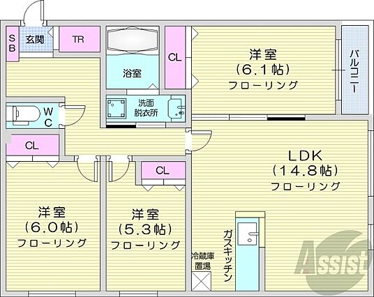 サニー山鼻_間取り_0