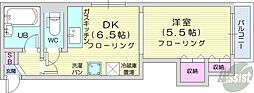 クレセント細川北25条 1DKの間取図画像