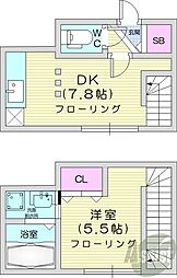 シティレジデンス北34条 1LDKの間取図画像