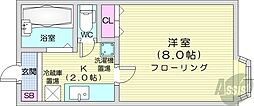 藤井ビル北10条 1Kの間取図画像