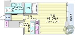 パシフィックタワー札幌 1Kの間取図画像