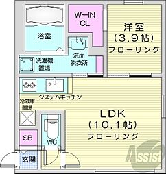 JUNO 1LDKの間取図画像
