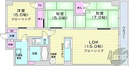 オークコート141 3LDKの間取図画像