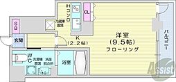 パシフィックタワー札幌 1Kの間取図画像