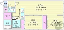 Erice N27 2LDKの間取図画像