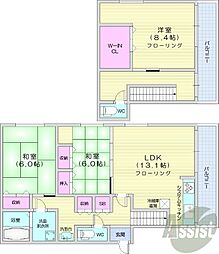 サンコーポラス札幌 3LDKの間取図画像