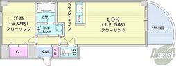 グランデ・ドール 1LDKの間取図画像