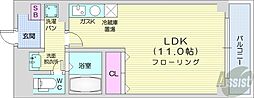 サテラ北34条 1Kの間取図画像