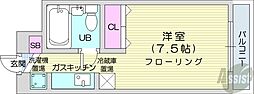 メゾン・ド・ウルス 1Kの間取図画像