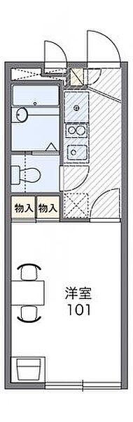 レオパレスミレア千里 213｜大阪府摂津市千里丘２丁目(賃貸アパート1K・2階・19.87㎡)の写真 その2