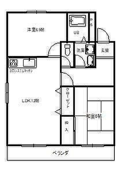 ローズハイツ 201｜大阪府摂津市新在家１丁目(賃貸マンション2LDK・2階・57.50㎡)の写真 その2