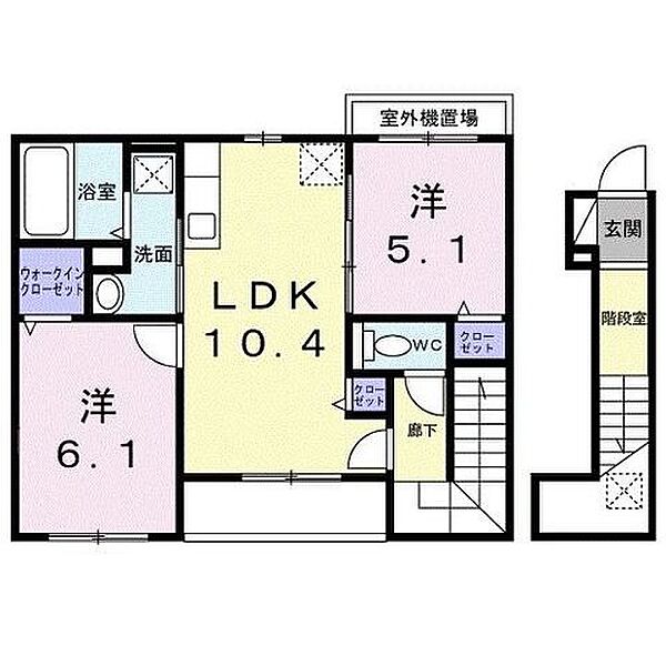 プラム江坂 202｜大阪府吹田市江坂町２丁目(賃貸アパート2LDK・2階・55.26㎡)の写真 その2