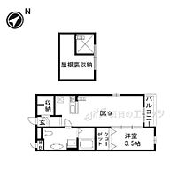 ハイバレーミドル 205 ｜ 大阪府高槻市如是町14-3（賃貸アパート1DK・2階・33.34㎡） その2