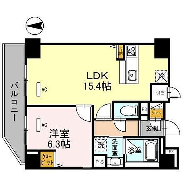 エタニティ江坂 503｜大阪府吹田市豊津町(賃貸マンション1LDK・5階・50.56㎡)の写真 その2