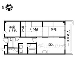 ヌーヴェレール南茨木 3階3LDKの間取り