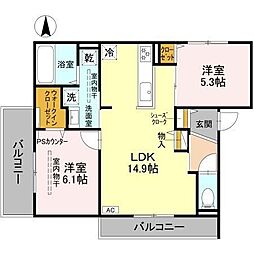 間取図画像 2LDK
