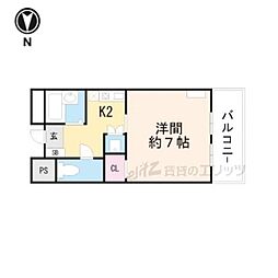 NASA望月 1Kの間取図画像