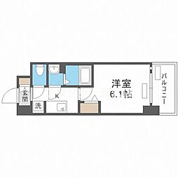 プレサンス天神橋筋六丁目ヴォワール 1Kの間取図画像