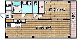 ブロッサム氷室 1LDKの間取図画像