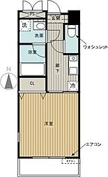 ブロッサム茨木 1Kの間取図画像